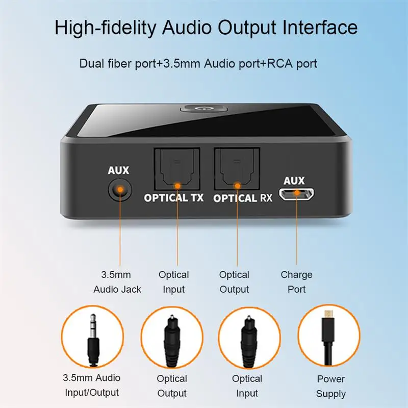 moat dilute logo Bluetooth 5.0 transmițător receptor wireless adapter latență scăzută 3.5 mm  aux jack optic spdif audio adaptor pentru pc tv boxe auto cumpara ~  Portable Audio & Video - Bplay.ro