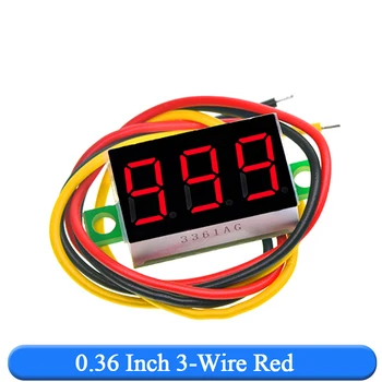 0.28 / 0.36 Inch DC LED-uri Voltmetru Digital 0-100V Tensiune Metru Auto Mobil Tensiune Tester Detector de 12V Rosu Verde Albastru Imagine 2