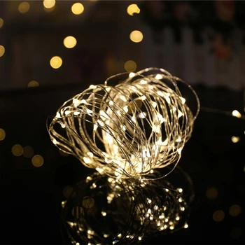3M 30 Led-uri de Pom de Crăciun Lumini Șir de LED-uri Sârmă de Cupru Zână Lumini pentru Festivalul de Nunta Petrecere Acasă masa Decor de Masă de Crăciun Decorare