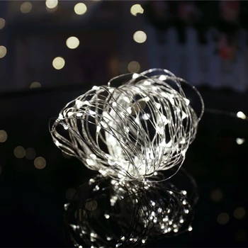 3M 30 Led-uri de Pom de Crăciun Lumini Șir de LED-uri Sârmă de Cupru Zână Lumini pentru Festivalul de Nunta Petrecere Acasă masa Decor de Masă de Crăciun Decorare Imagine 2