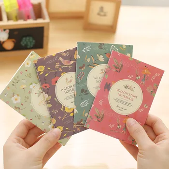 Coreea de Papetărie Nou coreean Floare și Pasăre de Culoare Buzunar Notebook Mic Taobao Cadou 64K Flori Mici Notebook-Jurnalul