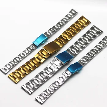 Din Oțel inoxidabil Ceas Trupa Curea Femei Bărbați Metal Watchband Link-ul de Bratara 18mm 20mm 22mm 24mm Accesorii de Argint a Crescut de Aur Negru