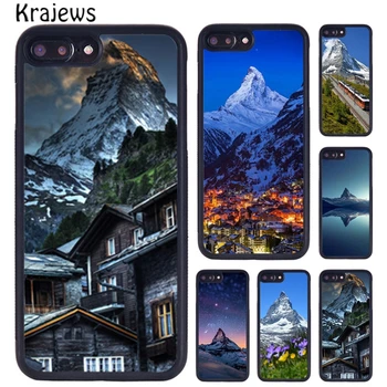 Krajews Zermatt Matterhorn Munte Elvețian Telefon Caz Pentru iPhone X XR XS 11 12 13 Pro MAX 6 7 8 Plus Samsung S8 S9 S10