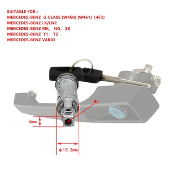 Mânerul ușii Kit de Reparare Potrivit pentru Mercedes G-CLASS (W460) (W461)(463) T1 VARIO Mânerul Ușii de Blocare 4 Cilindri + 2 Chei Imagine 2