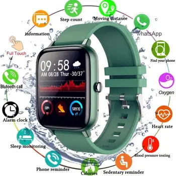 P6 Ceas Inteligent Om Femeile BT Full Touch Bărbați Femei Sport Smartwatch Rata de Inima Fitness Tracker Ceas Pentru Android IOS Imagine 2