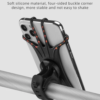 ROCKBROS Elastice de Silicon Bicicleta cu Suport pentru Telefon Reglabil pentru cele Mai multe Telefoane suporți pentru Biciclete Scutere Motociclete de Montare Suport de Ghidon