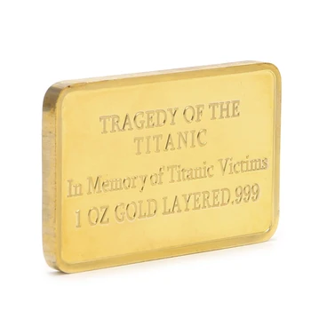 Tragedia De Pe Titanic În 1912 Placat cu Aur de Monede Comemorative Colecție de Suveniruri nava monedă comemorativă Non Valută Monedă