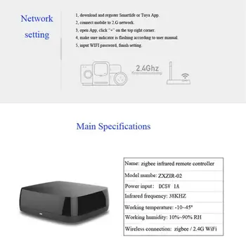 Tuya Smart IR Control de la Distanță Zigbee Universal Infrarosu Smart Home Controller Pentru TV AC SmartLife APLICAȚIE Funcționează Cu Alexa Google