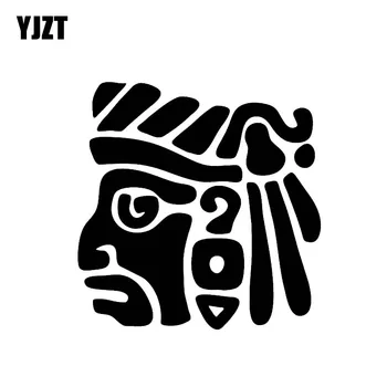 YJZT 12.5*12.7 CM Grav Soldat Indian Warrior Simbol Decal Negru/Argintiu Acoperă Corpul Mașină Autocolant Vinil C20-1779 Imagine 2