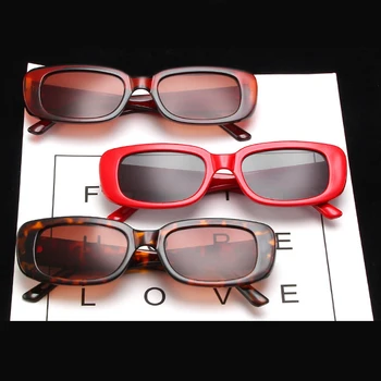 Zilead de Moda de Plajă, Ochelari de vedere ochelari de Soare pentru Femei Dreptunghi Mic Cadru Ochelari de Soare UV400 Protecție Ochelari de Protecție Ochelari de protecție