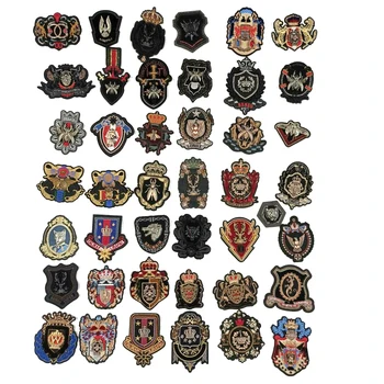 Îmbrăcăminte accesorii broderie metal coroana de ancorare pisici scrisoare de albine vultur, leu, tigru, cal embroideried patch-uri pentru îmbrăcăminte PA-1 Imagine 2